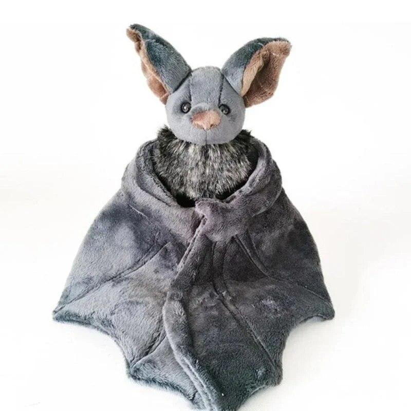 Plyšová panenka Goth Bat Vycpané zvířátko, Roztomilá panenka Goth Bat Panenka, Měkký plyšový polštář Panenka zvířátka na objímání, Halloween Velikonoce Vánoce