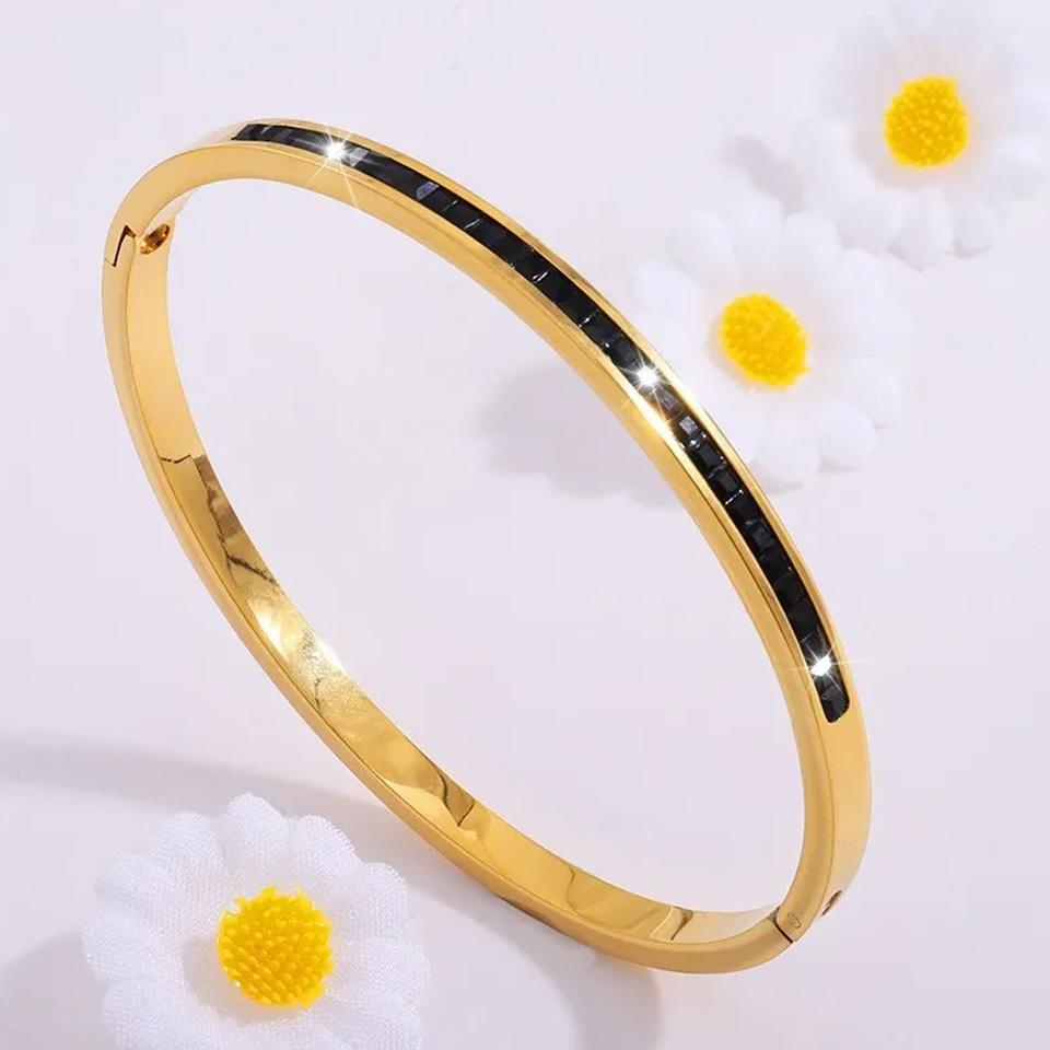 5/1 stuks Sprankelende Zirkonia Ingelegde Roestvrij Staal Armband Set voor Vrouwen Stapelbare Armbanden Mode Niet Verkleurende Sieraden Cadeau