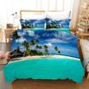 3D strandthema beddengoedset zomer koele vakantie stijl dekbedovertrek kussensloop 2/3 stuks AU/DE/EU/US/UK volledige grootte woondecoratie