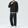 Maglione Casual da Uomo Primavera e Autunno Pantaloni da Tuta Larghi con Coulisse Set Due Pezzi