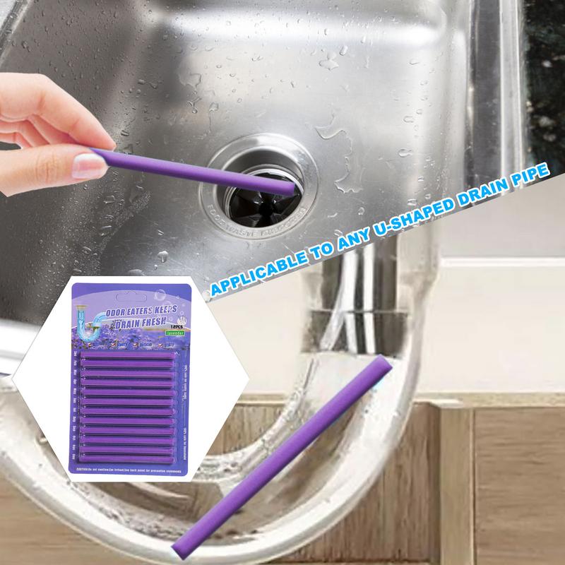 12Pc Solid Sani Sticks Oil Decontamination Kitchen Toilet Bathtub Drain Cleaner Sewer Pipe Eliminate Odor Clog Eliminator