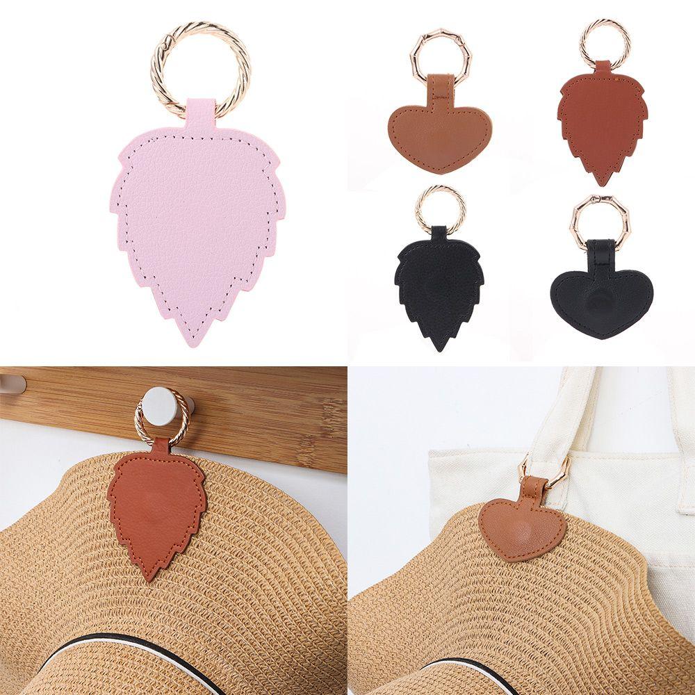 Magnetic Travel Hat Clip PU Leather Hat Bag Clips Hat Holder For Luggage Traveling Bags Accessories