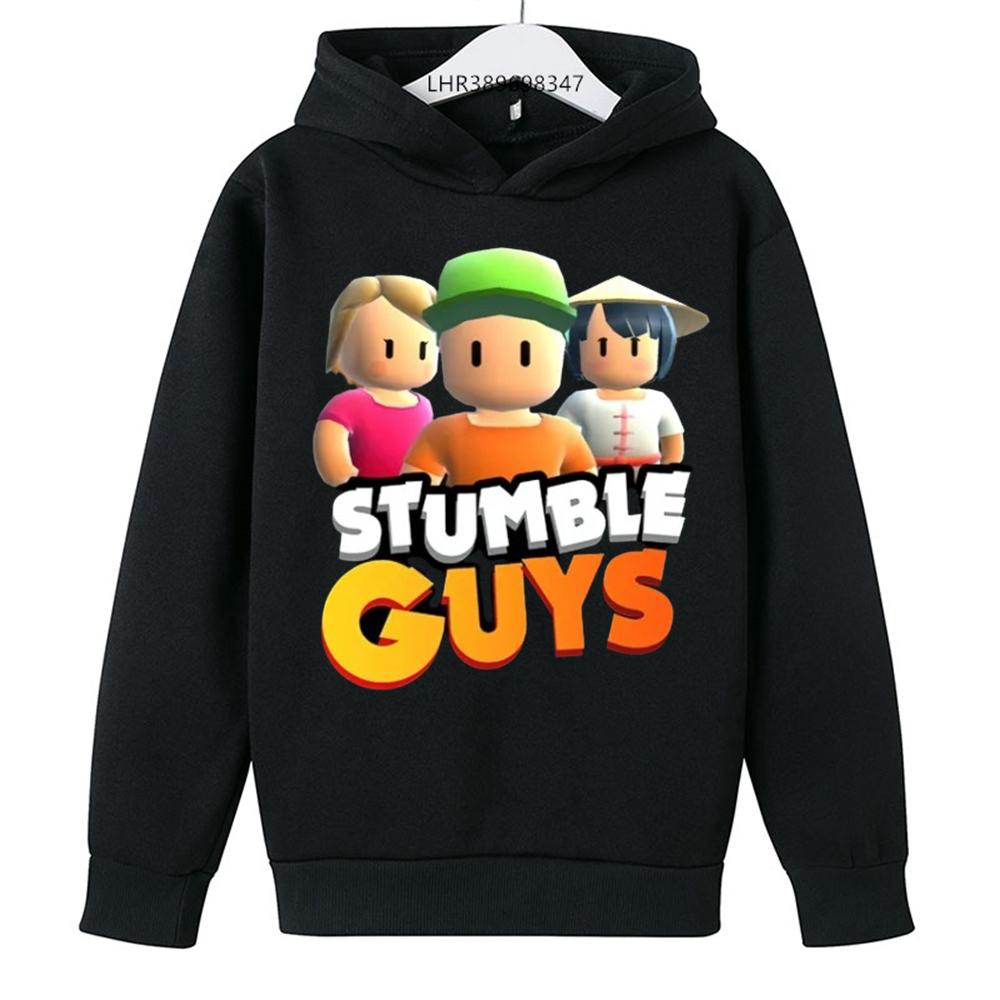 Stumble Guys Autumn Winter Sweatshirt Tops Hoodie Children's Hoodie Clothing Suitable for 3-12 Years Boys Girls Hood Outerwear