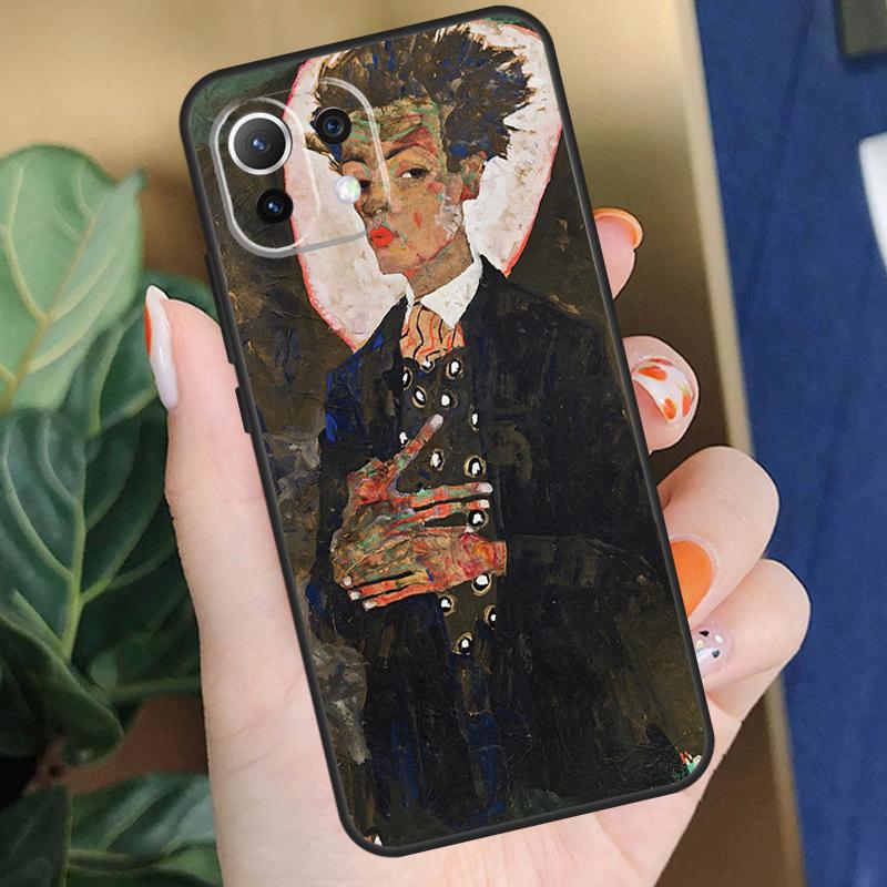 Egon Schiele Kunst Hülle Für Xiaomi 15 14 Ultra 13T 14T 15T Pro 17 Pro Max POCO X7 Pro X5 X6 F5 F6 F7 F8 Hülle