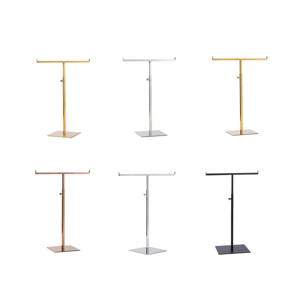 Display Stand T Shaped Adjustable Height Jewelry Organizer Stand Hanging Jewelry Stand Handbag Display Stand for Boutique Store