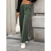 2025 Autumn and Winter New Style Solid Color Drawstring Pocket Loose Casual Trousers for Women