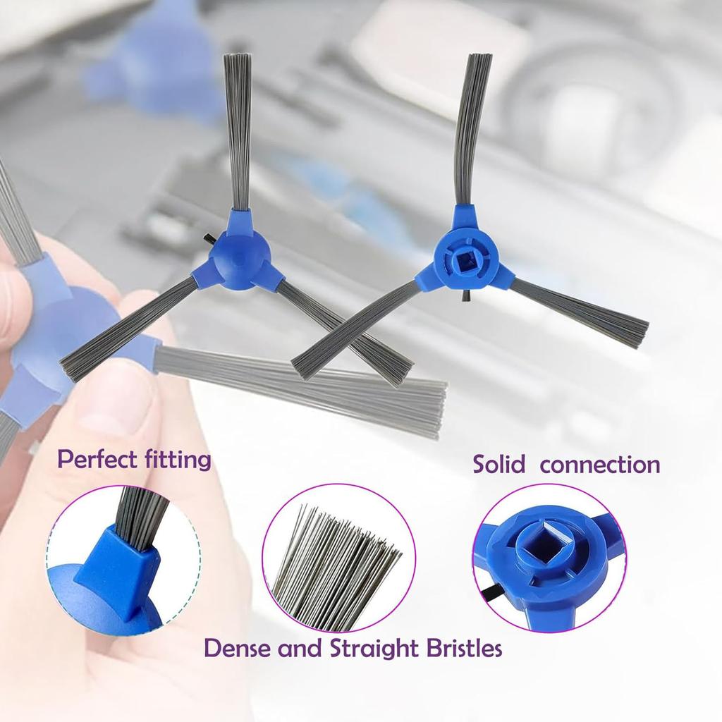 Set of 10 Side Brushes Corner Cleaning Brush Plastic Texture Home Cleaning Supplies Perfect for Robot Vacuum Cleaners