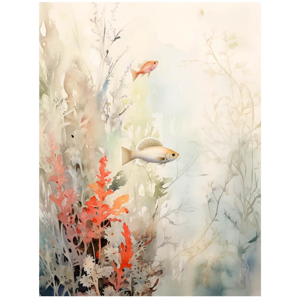Miękkie Barwy Podmorskiego Raju Miękkie Barwy Podmorskiego Raju, 30X40 Cm, Bez Ramy, Papier Matowy 230 Gsm