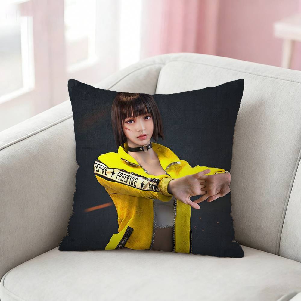 FFree FFire Moco Dasha Pillow Case Cushion Cover Throw Pillow Case For Car Sofa