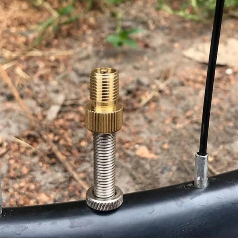 21 Pcs Copper Bicycle Valve Adapter Set SV/AV/DV Pump Adapters Air Hose Adapter for Road Bike Inflator Pump Accessory Kit
