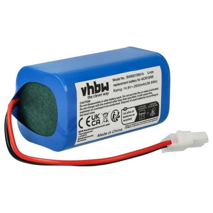 Vhbw Batterie compatible avec Zaco A4, A6, A8, A9, A8s, A9s robot électroménager (2600mAh, 14,8V, Li-ion)