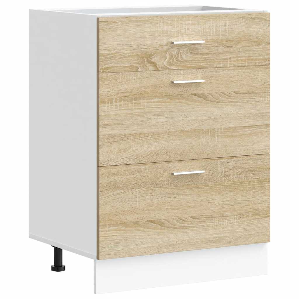 Lyon Kitchen Base Cabinet In Sonoma Oak Wood Composite