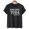 Oversized Birthday Anniversary T-shirts 1964 1974 1984 Family Party Cotton T Shirt Short Sleeve Tshirt Vintage Tee Gift Clothes