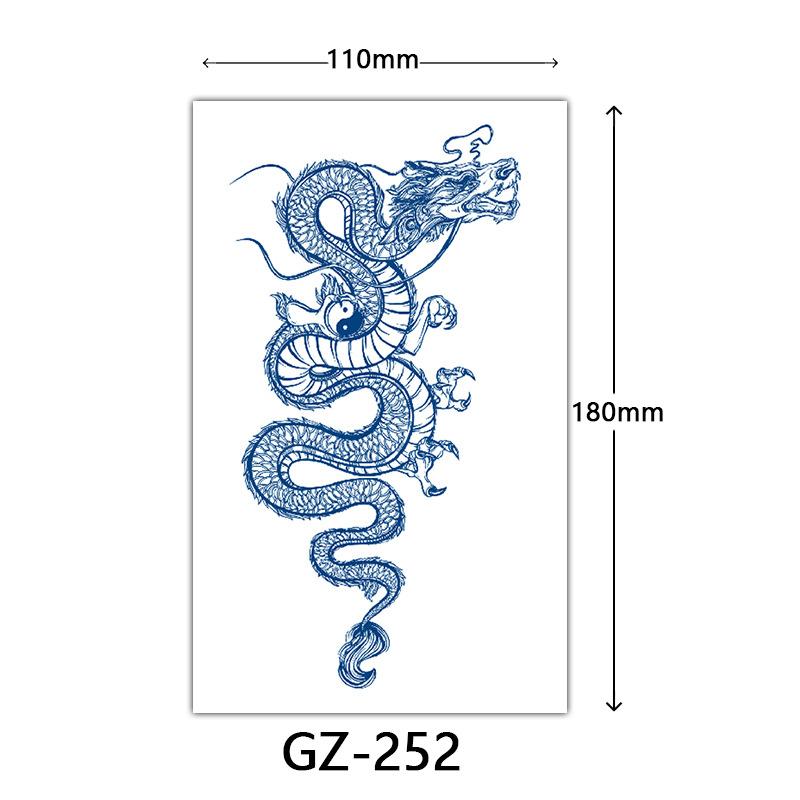 

Растительная полуперманентная наклейка-тату, Полуперманентная наклейка-тату, Устойчивая к трению, Устойчивая к поту татуировка 110*180mm