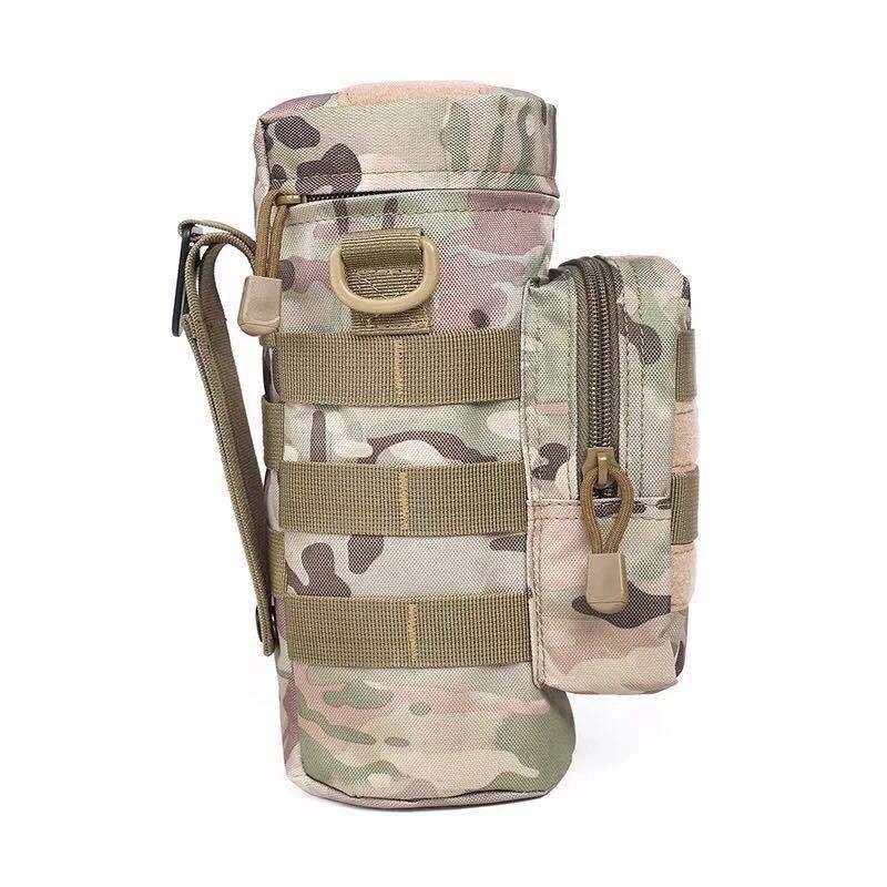 Water Bottle Bag Tactical Molle Holder for Outdoor Camping Hiking Cycling Fish Travel Portable Carrier Bag Kettle Pouch Holder