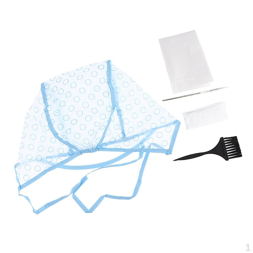 5pcs/set Disposable Hair Coloring Tools Tint Cap Clips Cape Brush Gloves
