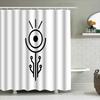Unframed Boho Desert Sunset Wall Art Shower Curtain Southwestern Tribal Desert Landscape Nature Backdrop Bathroom Decor