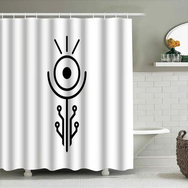 Unframed Boho Desert Sunset Wall Art Shower Curtain Southwestern Tribal Desert Landscape Nature Backdrop Bathroom Decor