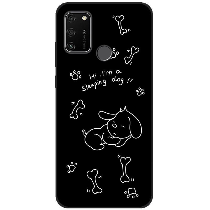 For HONOR 9A Case 6.3" Soft Silicon Tpu Phone covers On Huawei Honor 9A 9 A MOA-LX9N Back Bag Funda Shell black tpu case