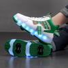 Jushi Unisex Rechargeable 4-Wheel Roller Skate Shoes