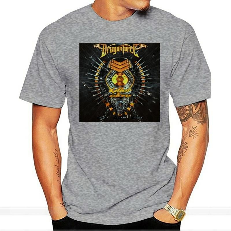 

Men t shirt Dragonforce Killer Black for British Power Metal Band tshirt novelty tshirt 4XL