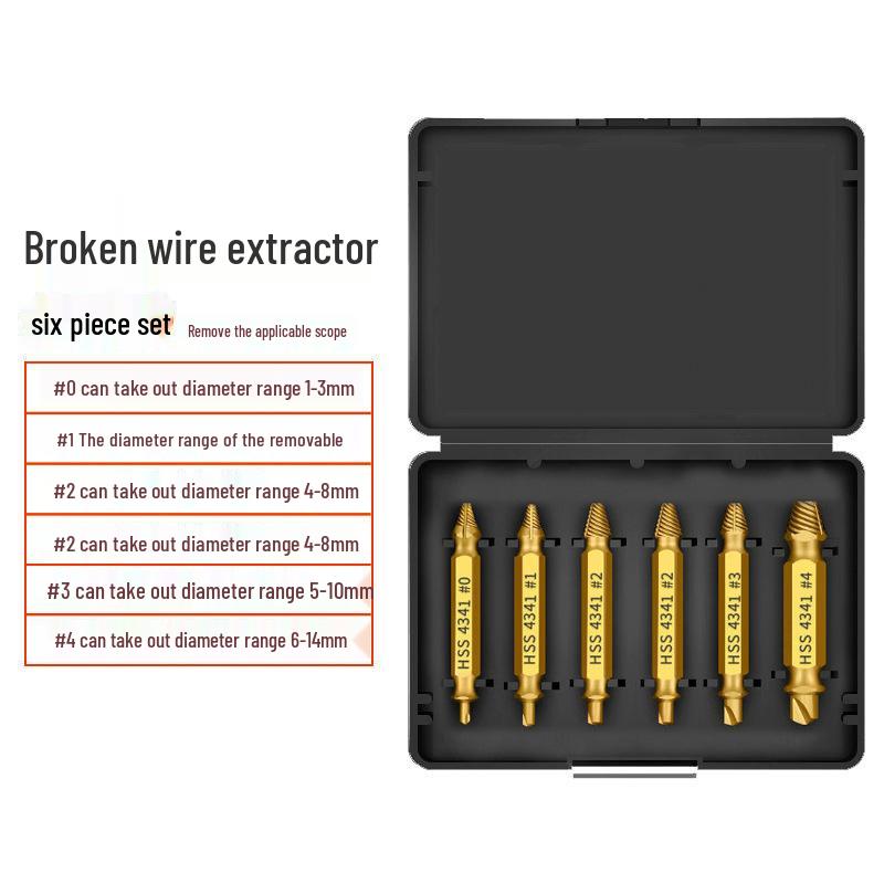 High-Speed Steel Double-Ended Screw Extractor Set 4341