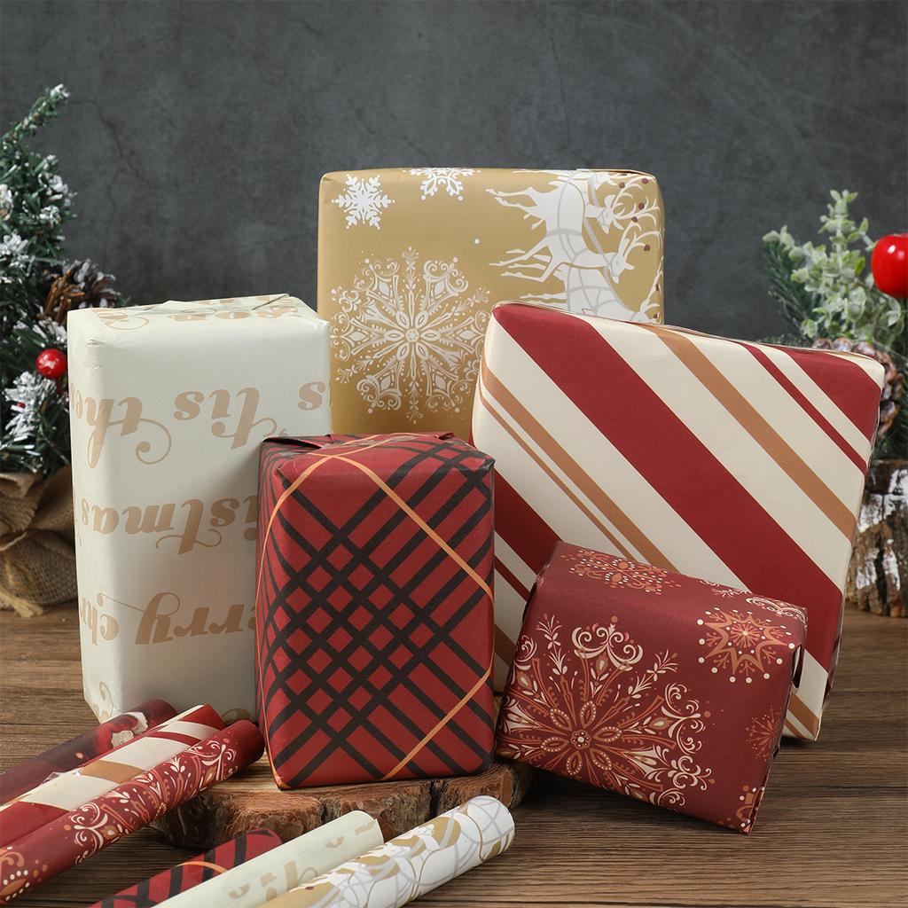 Christmas Wrapping Paper Rolls Christmas Party Decoration Kids Favor 2026 Xmas Wrapping Paper Navidad Natal New Year Gift 2026