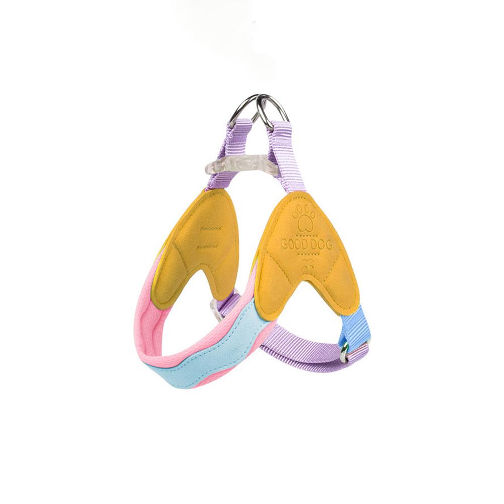 Y-shaped Dog Harness for Small Dogs Shiba Inu Puppy Chest Straps Macaron Color Matching Pet Harness Outdoor Products