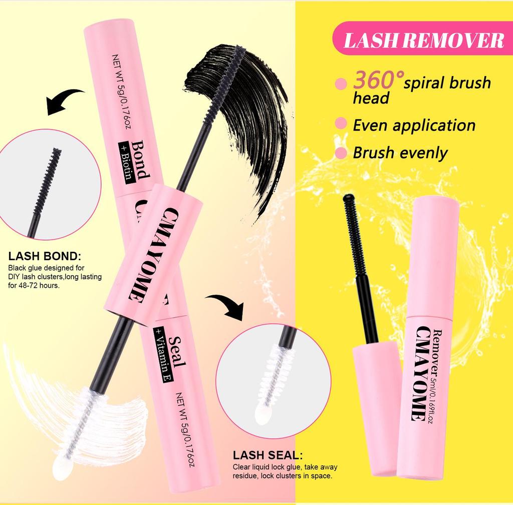 60D-100D 3D False Eyelash Set - DIY Hot Melt Dense Cluster Lashes