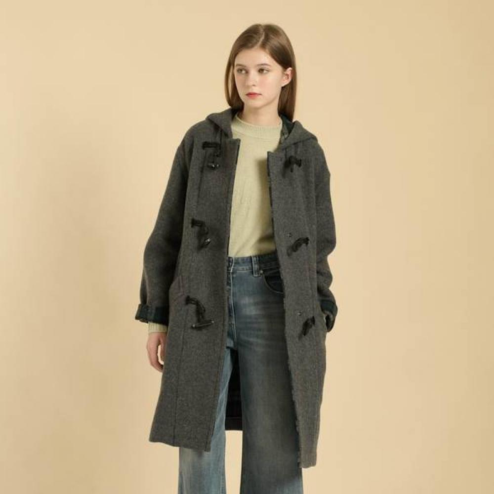 

Bcbg Hooded Duffle Check Coat B5wah835 black (99)/77