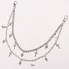 Metal Skull Cross Pendant Hip Hop Belt Chain For Men And Women