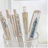 5 pièces/ensemble Ins simplicité Gel stylo coréen couleur unie 0.5MM noir mignon stylos belle papeterie stylos école étudiant/fournitures de bureau
