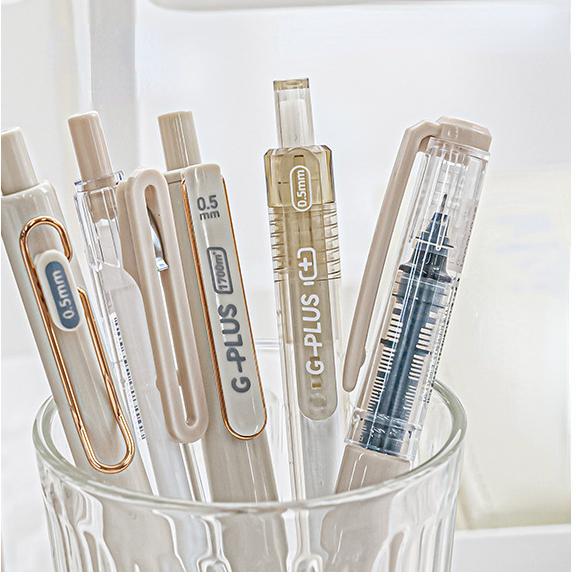 5 pièces/ensemble Ins simplicité Gel stylo coréen couleur unie 0.5MM noir mignon stylos belle papeterie stylos école étudiant/fournitures de bureau