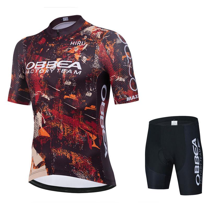 Hiru Pro Team Bicicleta Short Sleeve Bicycle Clothing Men Bike Bib Shorts New Cycling Jersey Sets Maillot Ropa Ciclismo Hombre