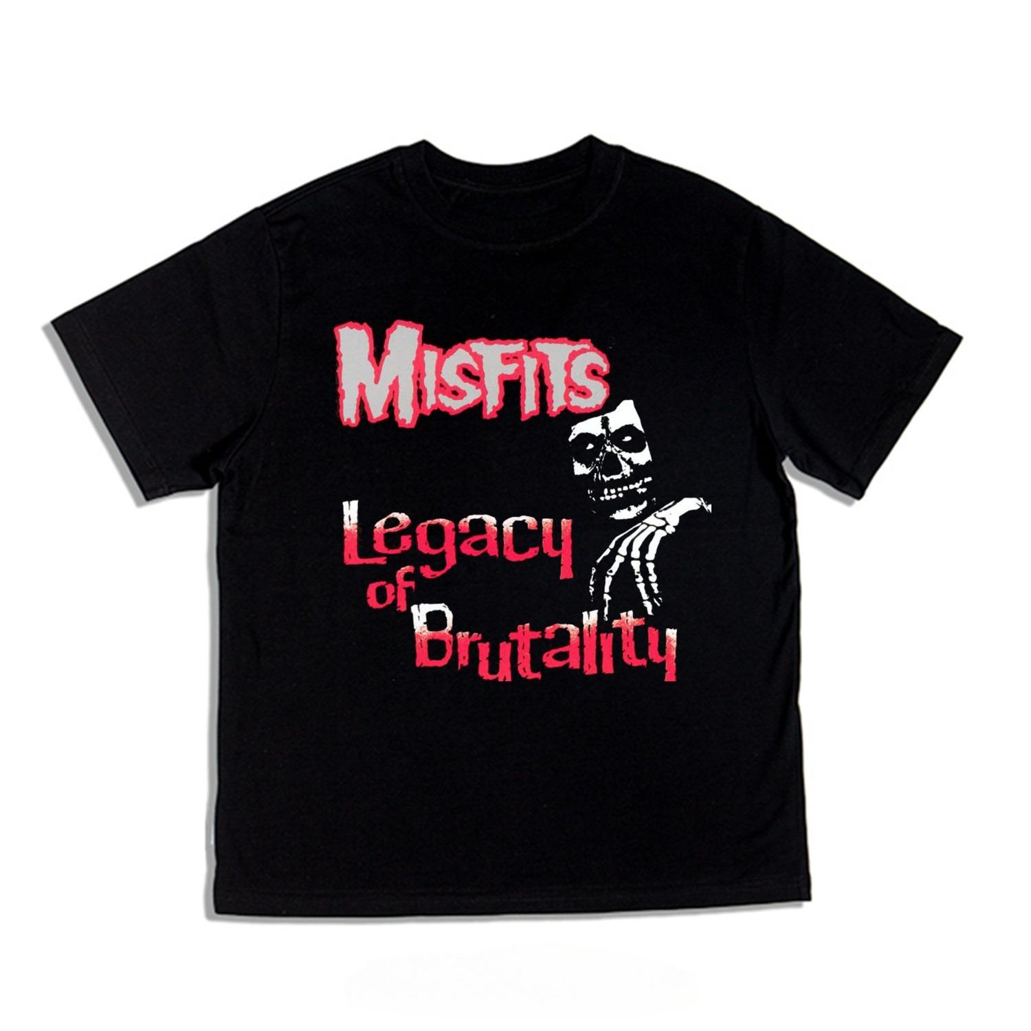 

Rock Band THE MISFITS Nonconformist Tshirt with Printed Design Short Sleeve Pure Cotton Loose Fit Suitable for Both Men Women 4XL