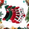 Cozy Thickened Socks 1 Pair Coral Fleece Christmas Fuzzy Socks, Warm Fluffy Plush Comfortable Thermal Slipper Unisex Thick Sleeping for Fall