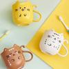 Cute Cartoon Gargle Cup for Kids Milk Coffee Cup with Handle Travel Thickened Plastic Wash Mug Perfect Gift Cup for Children