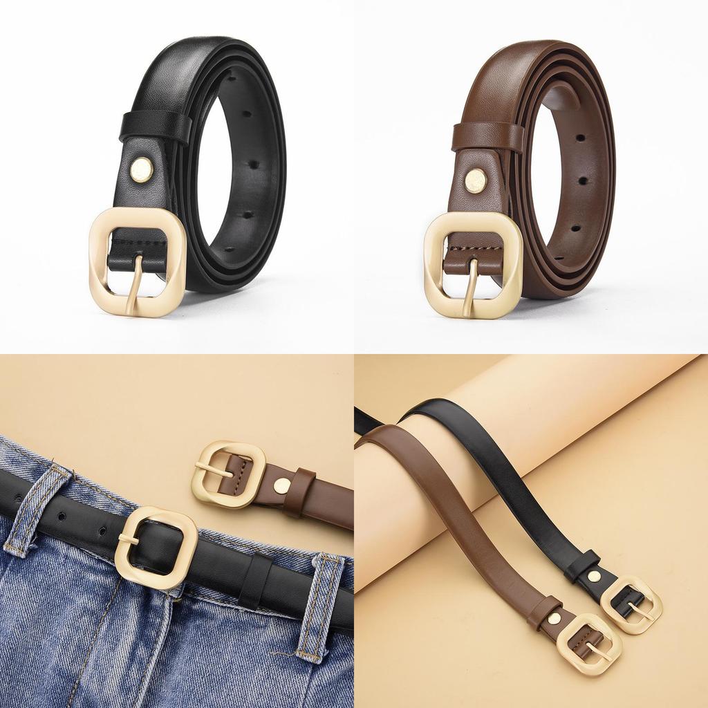 Simple Pu Leather Belt With Alloy Pin Fastener For Modern And Casual Attire