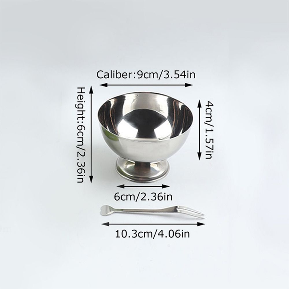 Anti-Rust Ice Cream Cup Silver Fruit Plate New Fruit Snack Goblet