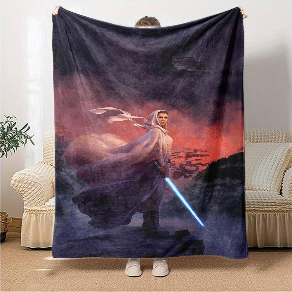 Star Wars Blanket Warmthful Decor Perfect for Picnics Bed Livingroom for All Occasions Digital Print Suitable for Gifting Relatives and Friends