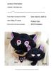 Large Black Scara Cat Plush Pillow - Cute Anime Cartoon Cushion Pendant Backrest