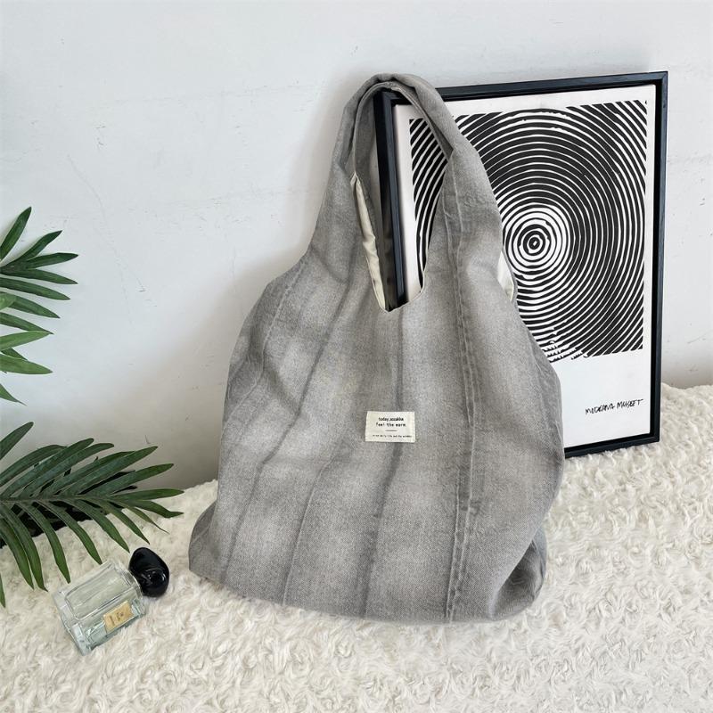 

5 Модная сумка через плечо из серого денима тай-дай с принтом сердца на спине, холщовая сумка, студенческая сумка-тоут, шоппинг, большая вместимость, тканевая сумка