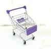 Mini supermarket nákupní vozík Stolní model Dětské hračky Domácí dekorace Miniatura