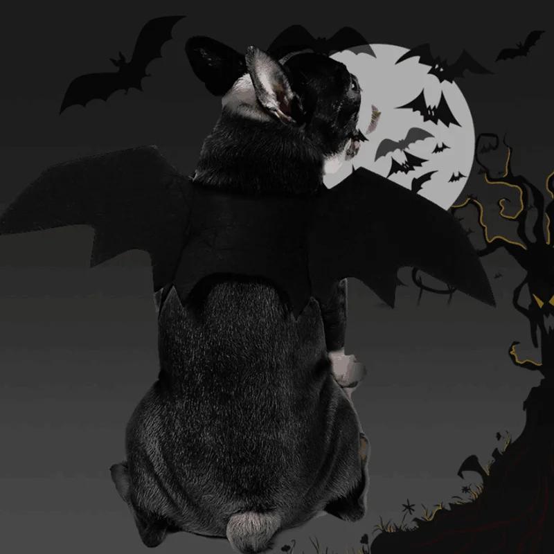 Halloween Bat Wings Costume for Dogs & Cats, Adjustable Felt Pet Bat Wing Dress-Up Accessory, Cute Puppy Holiday Party Outfit Pet Supplies