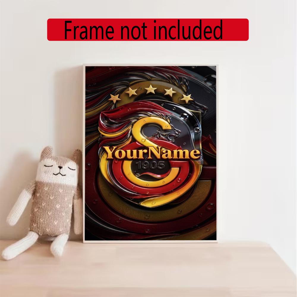Galatasaray Personalized Name Round Diamond Painting Kit Diamond Embroidery Painting Rhinestones Mosaic Frameless Handwork Decoration Arts