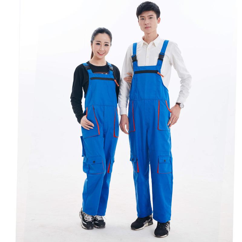 Overalls, Men's and Women's One-piece Overalls, Men's Four Seasons Costumes, Auto Repair Machine Installation, Wear-resistant Blue Tooling