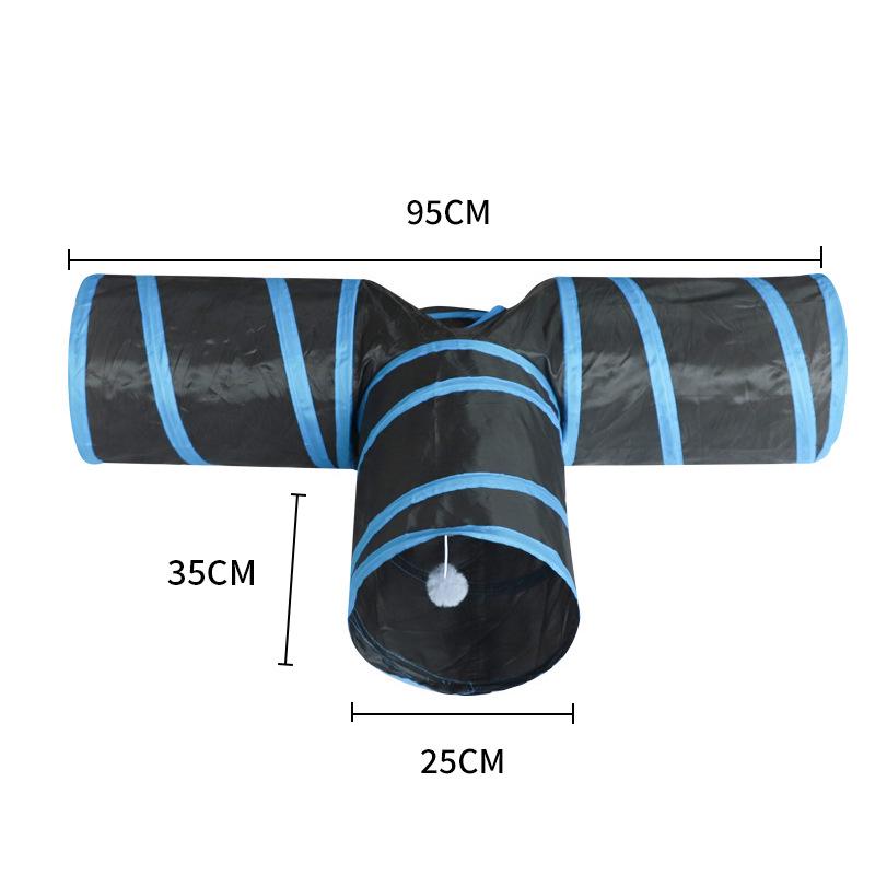 Polyester Kitten Cat Tunnel Teaser Toy - Self-Play, Four Seasons Universal