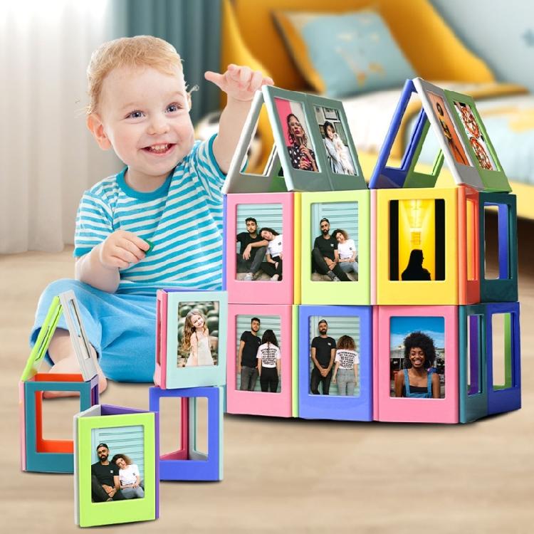 10Pcs Magnetic Display Photo Frame 3Inch Picture Holder with Magnets For Home Office Refrigerator Whiteboard Decoration