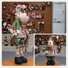 Retractable Elk Santa Claus Snow Man Dolls Christmas Cute Scalable Plush Doll Decorative Ornaments Xmas Gifts for Children
