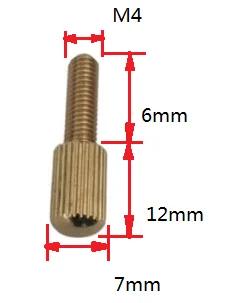 M3 M4 M5 X 6 8 10 12 16 20 Mm Brass Hand Twisting Small Head Screw Bolt